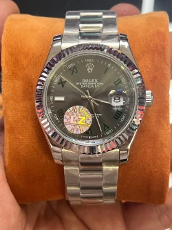 Rolex Datejust in Stainless Steel with Dark Grey Dial