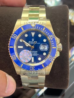Rolex Submariner Date in Yellow Gold with Blue Dial and Bezel