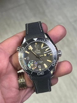 Omega Seamaster Planet Ocean 600M with Grey Dial and Black Strap
